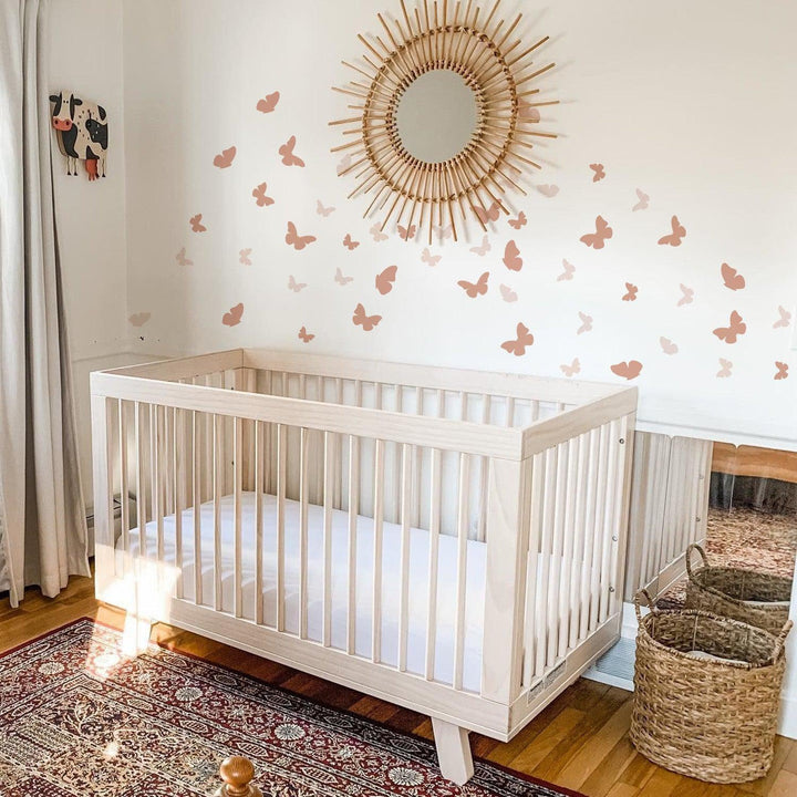 Boho Soft Pink Butterfly Nursery Wall Decals - Parker and Olive