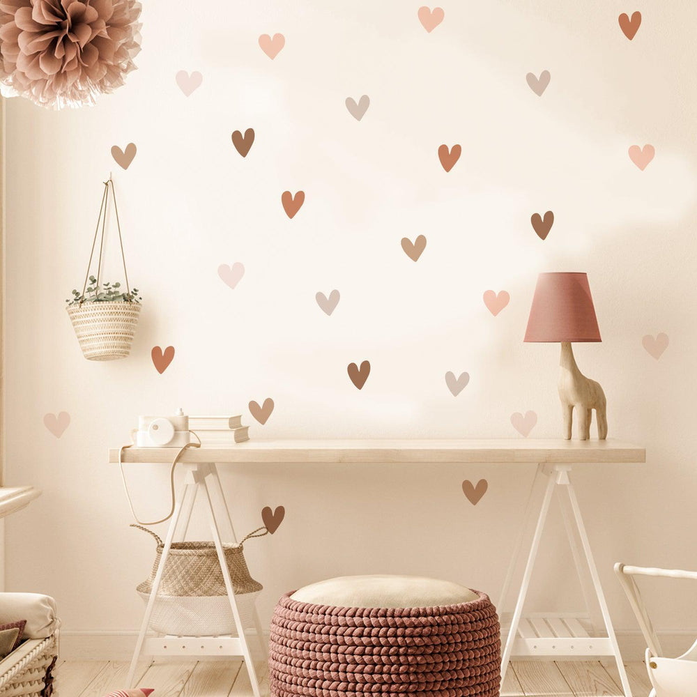 Boho Wall Decal Stickers - Hearts - Parker and Olive