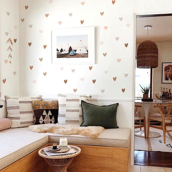 Boho Wall Decal Stickers - Hearts - Parker and Olive