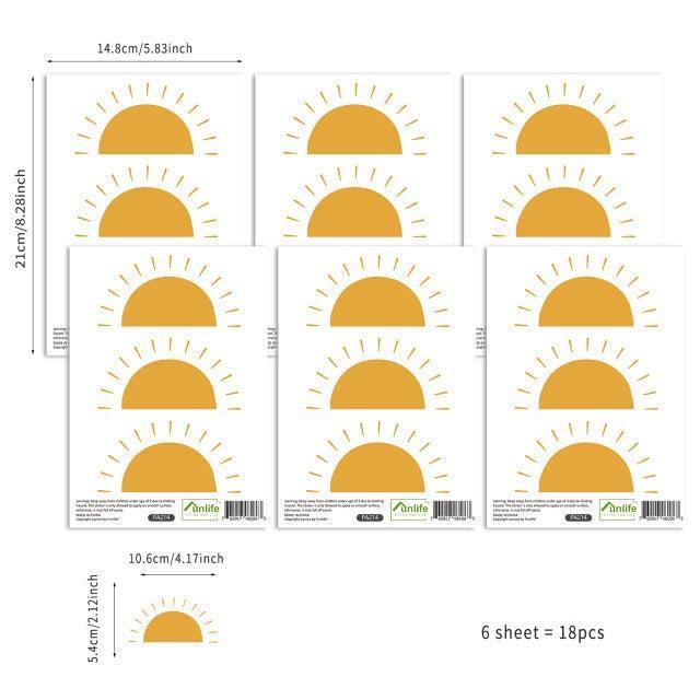 Boho Wall Decal Stickers - Half Sun - Parker and Olive
