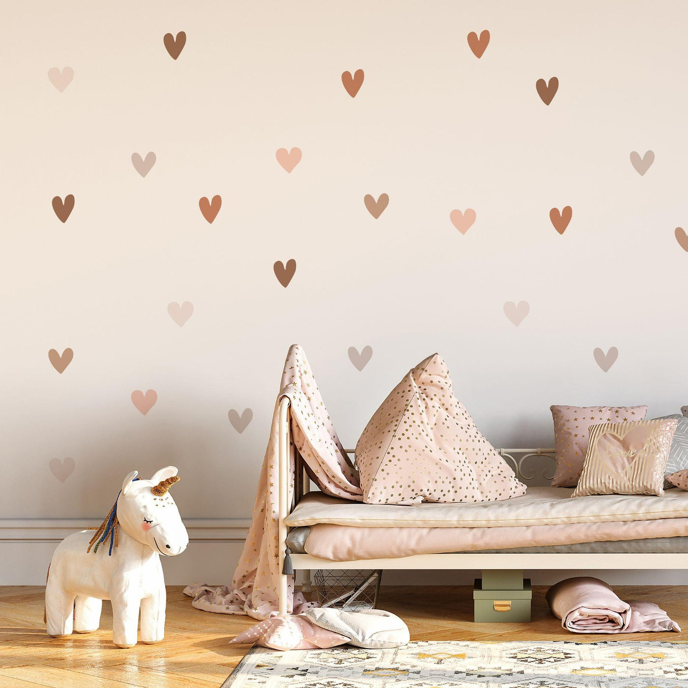 Boho Hearts Nursery Wall Decals - Parker and Olive