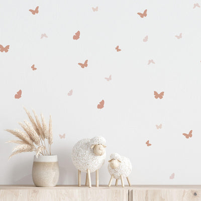 Boho Soft Pink Butterfly Nursery Wall Decals - Parker and Olive