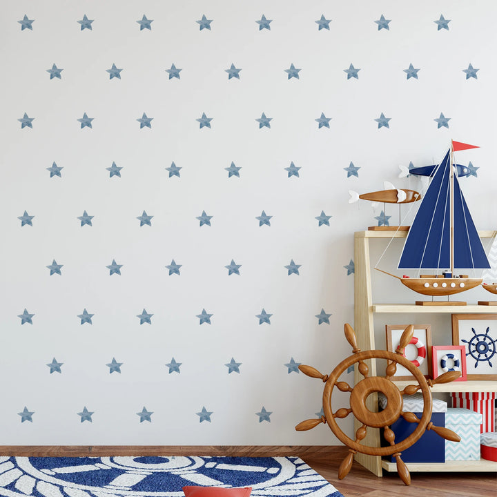 Star Wall Decals - Blue Watercolor