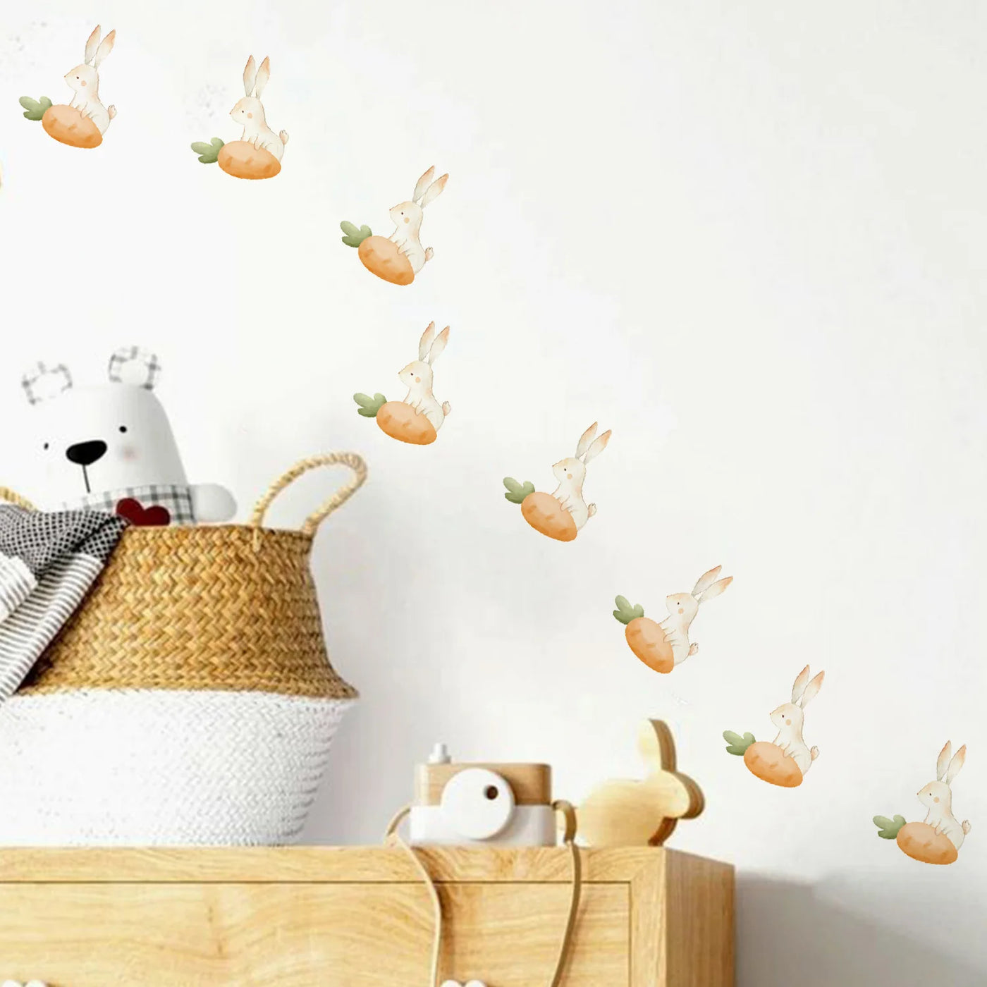Watercolor Bunny Wall Decal Stickers