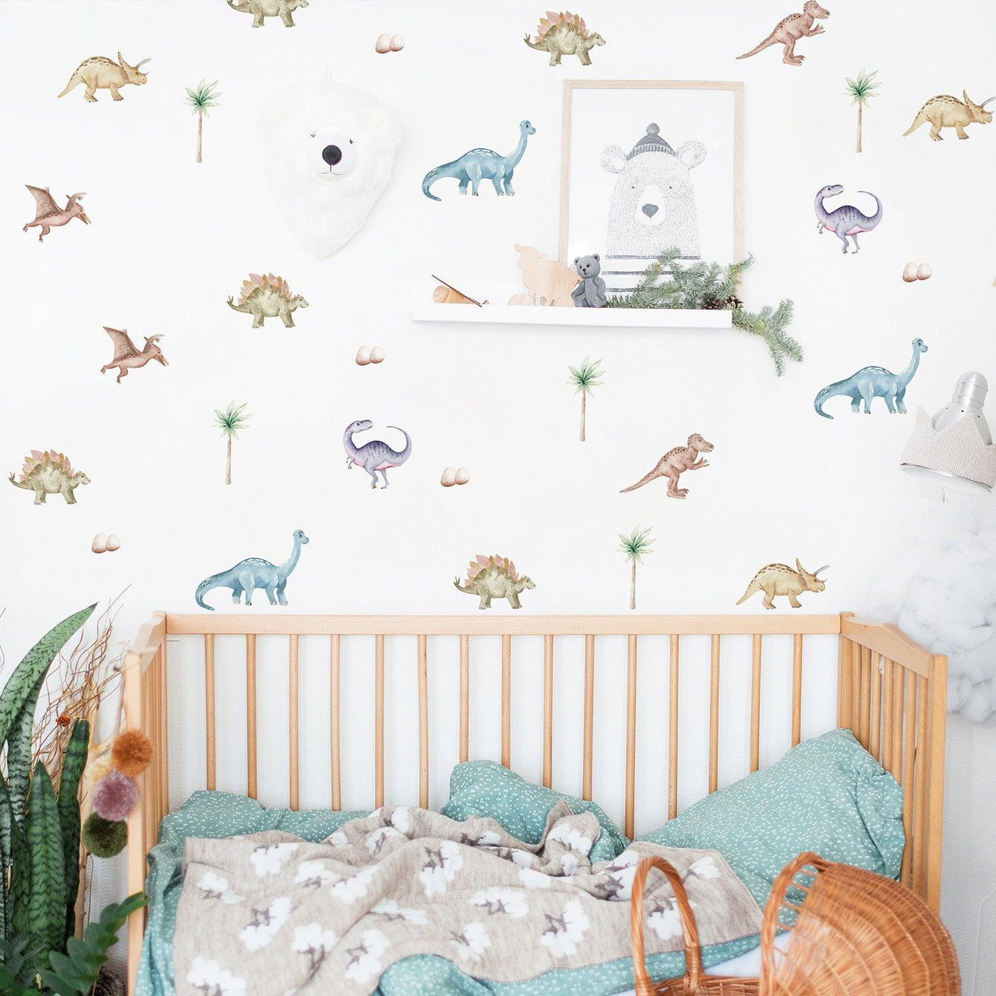 Watercolor Dinosaur Wall Decals - Parker and Olive