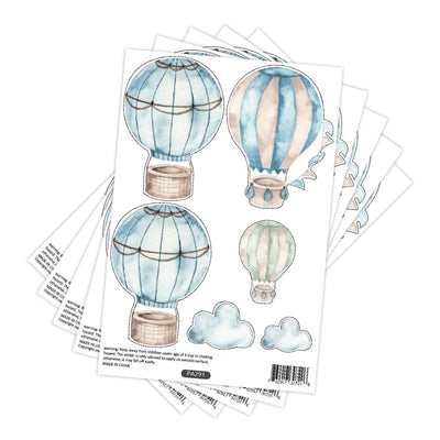 Blue Hot Air Balloon Wall Decals - Parker and Olive