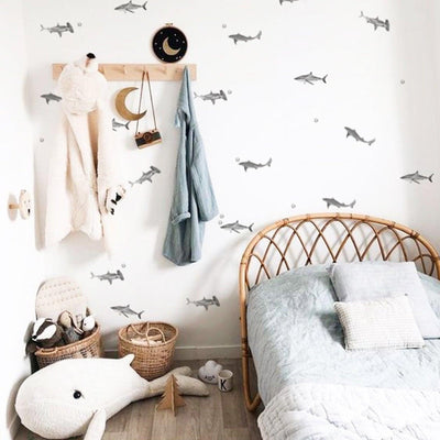 Grey Shark Wall Decals - Parker and Olive