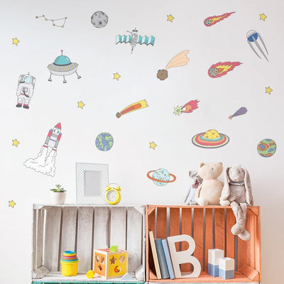 Space UFO Wall Decal Stickers - Parker and Olive