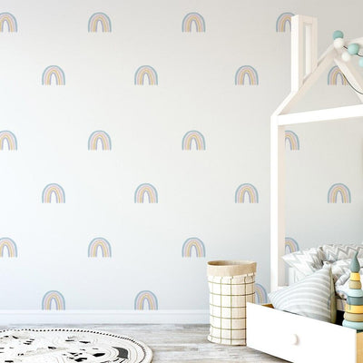 Blue Pastel Rainbow Wall Decal Stickers - Parker and Olive