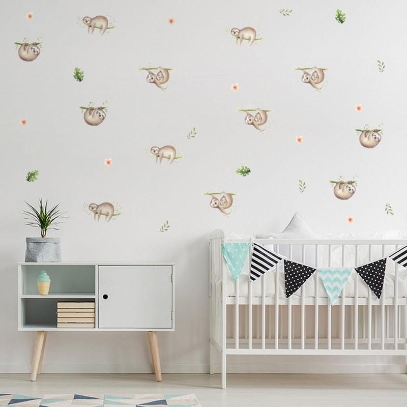Sloth Wall Decal Stickers - Parker and Olive