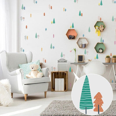 Rainbow Trees Wall Decal Stickers - Parker and Olive