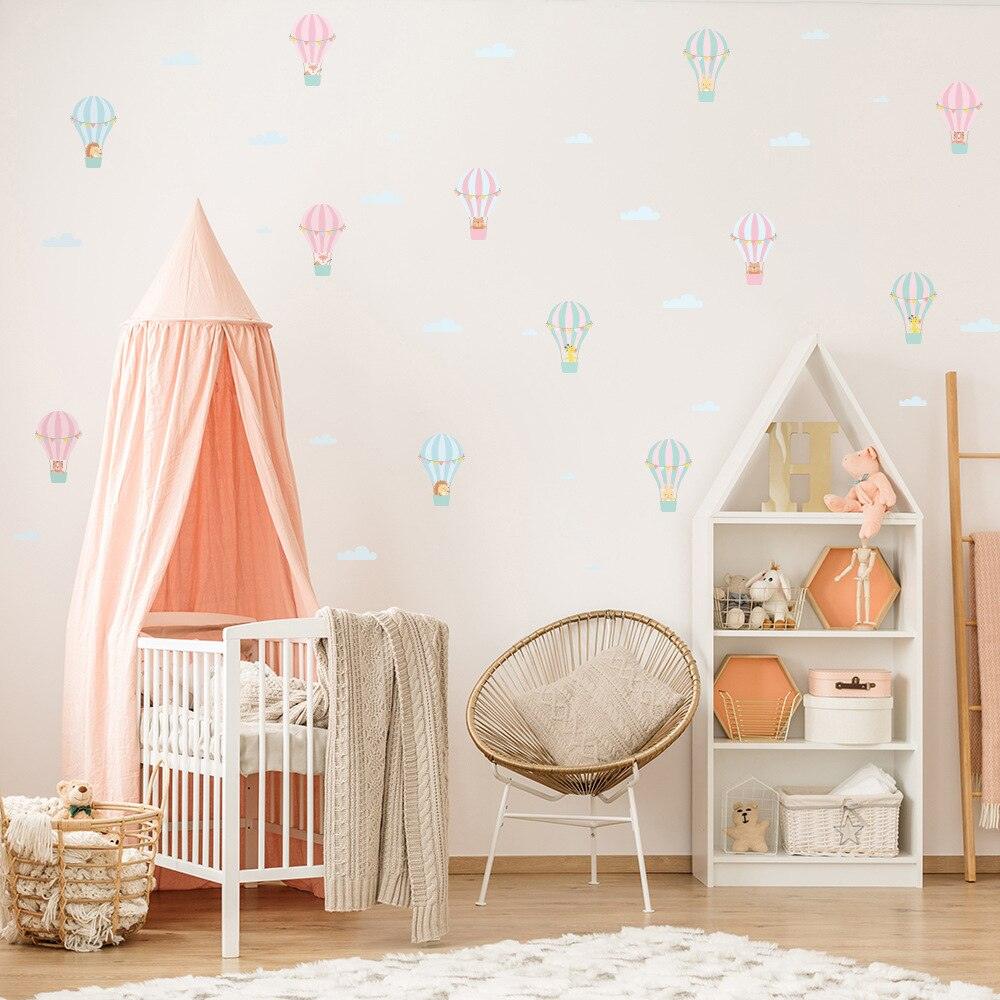Animal Hot Air Balloon Wall Decal Stickers - Parker and Olive