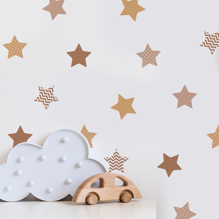 Boho Pattern Stars Nursery Wall Decals - Parker and Olive