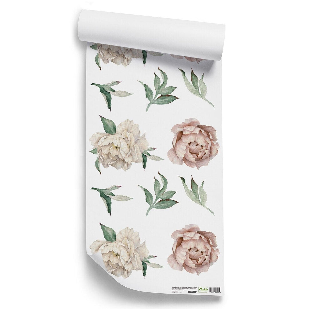 Peony Flowers Wall Decal Stickers - Parker and Olive