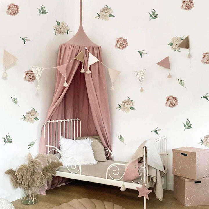 Peony Flowers Wall Decal Stickers - Parker and Olive