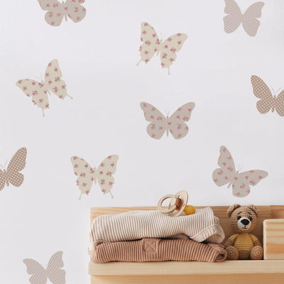 Boho Floral Butterfly Wall Decals - Parker and Olive