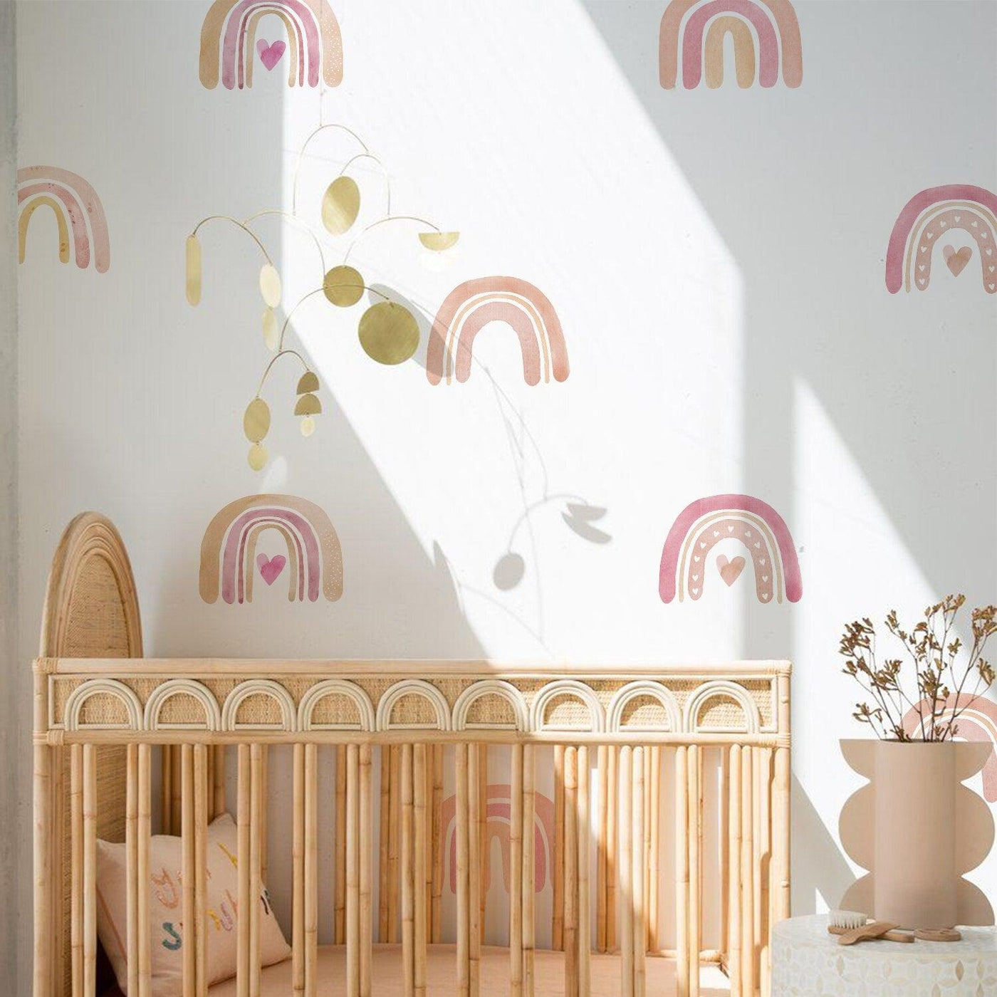 Pink Rainbow Wall Decal Stickers - Parker and Olive