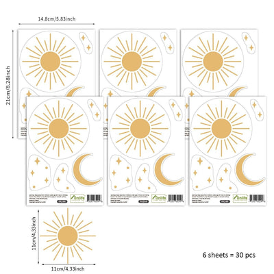 Sun, Moon and Stars Wall Decal Stickers - Parker and Olive