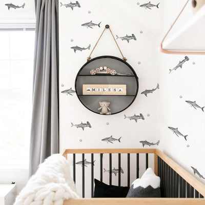 Grey Shark Wall Decals - Parker and Olive