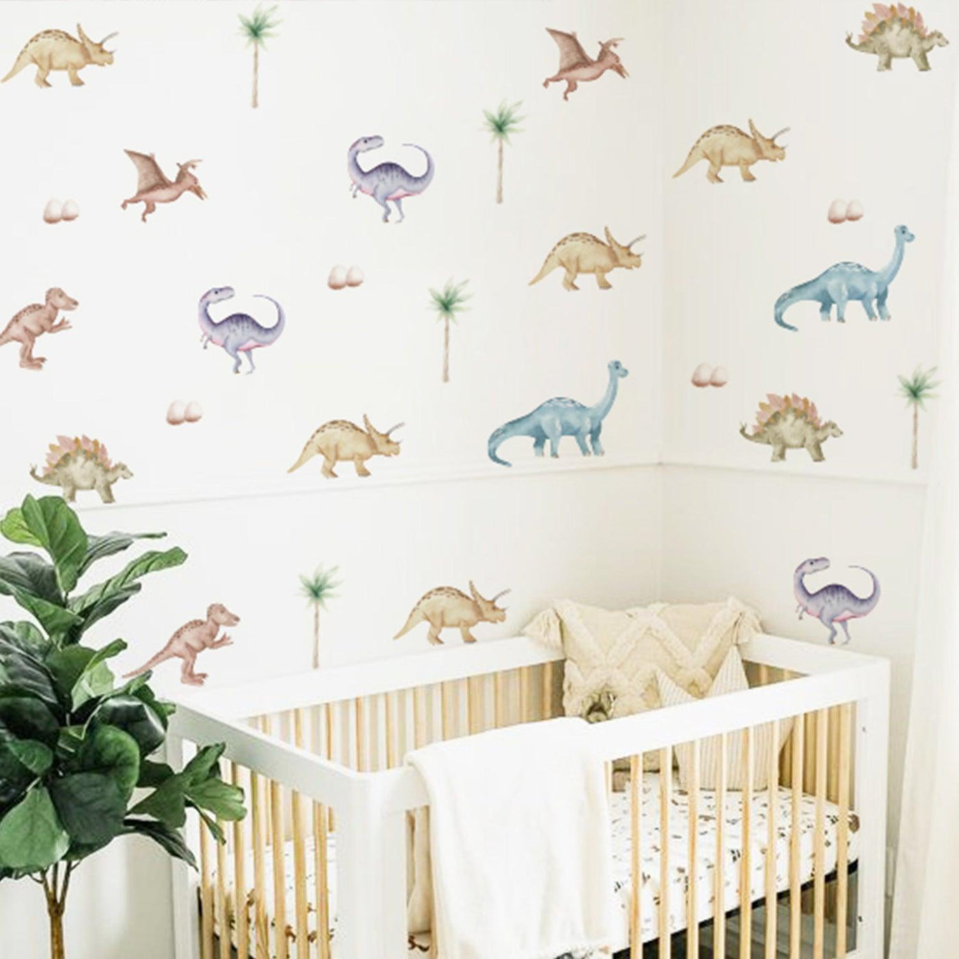 Watercolor Dinosaur Wall Decals - Parker and Olive