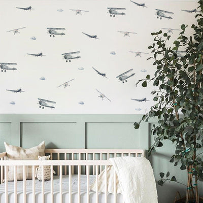 Blue Airplane Wall Decals - Parker and Olive