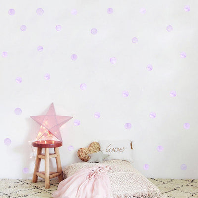 Polka Dot Wall Decal Stickers - Purple - Parker and Olive