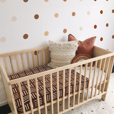 Boho Wall Decal Stickers - Brown Polka Dot - Parker and Olive